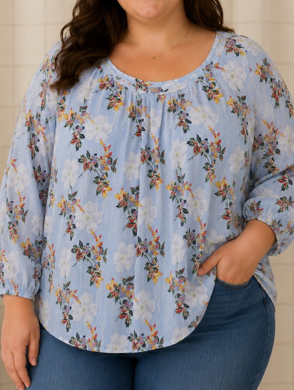 Anthropologie Maeve Floral Circle Top